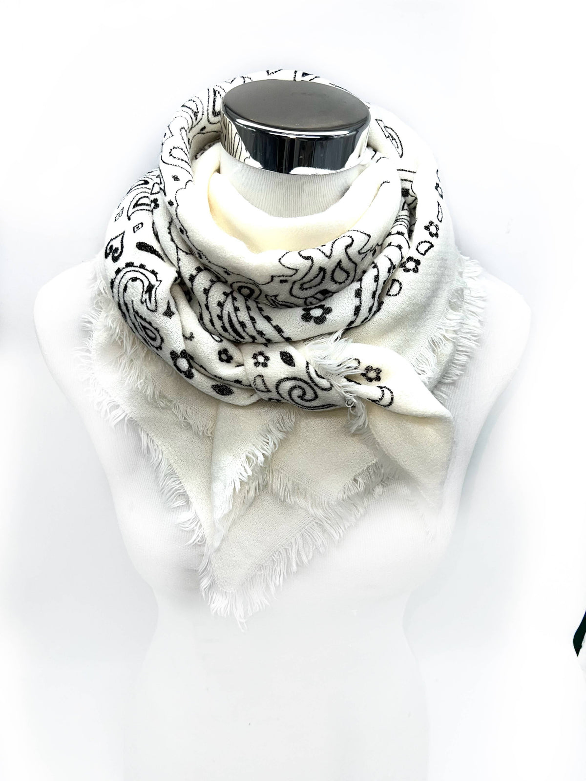 Square Paisley Wool Scarf
