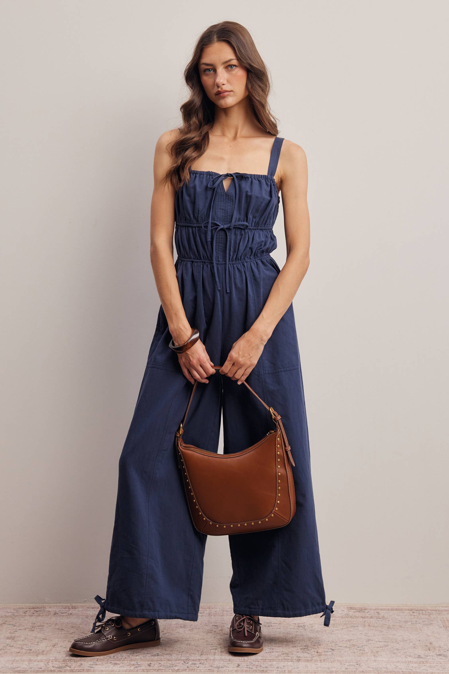 Tie-Front Wide Leg Jumpsuit FRP0005