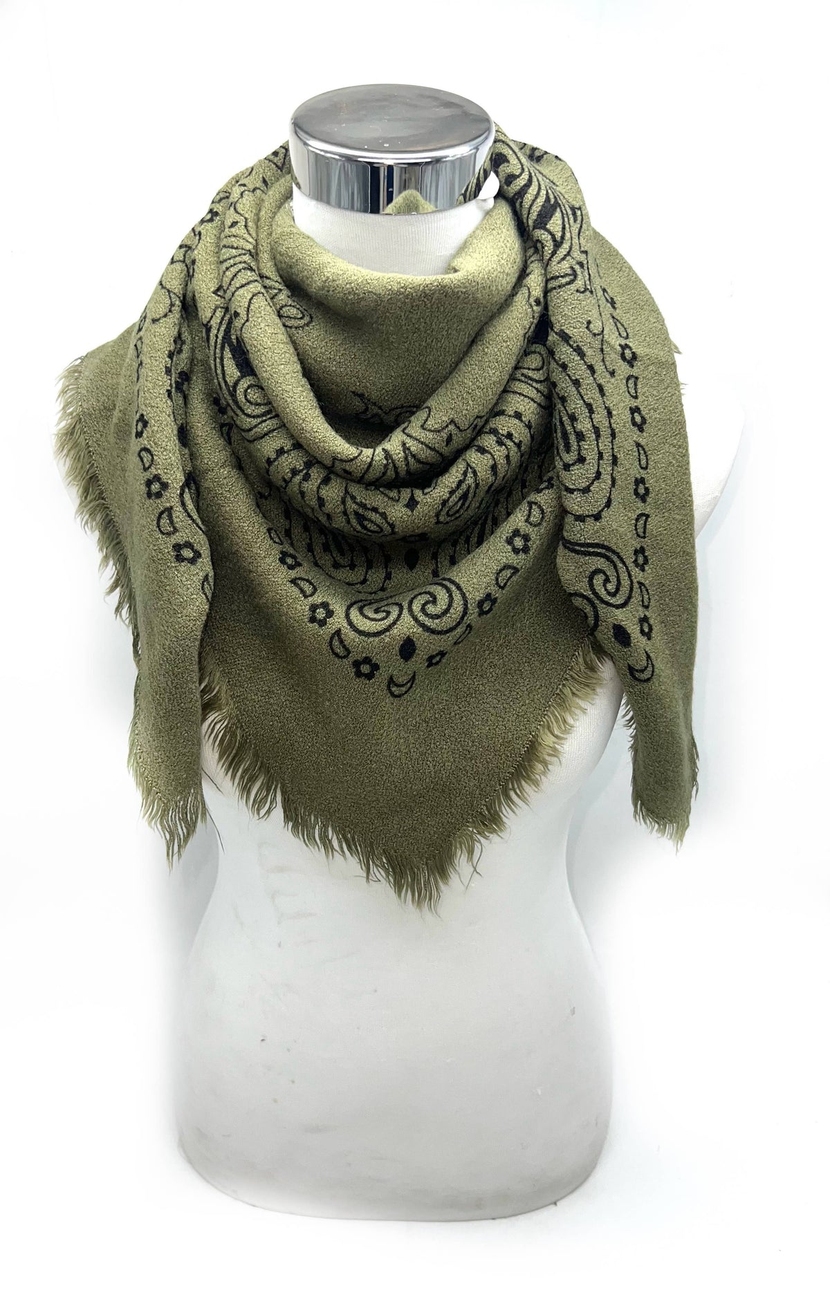 Square Paisley Wool Scarf