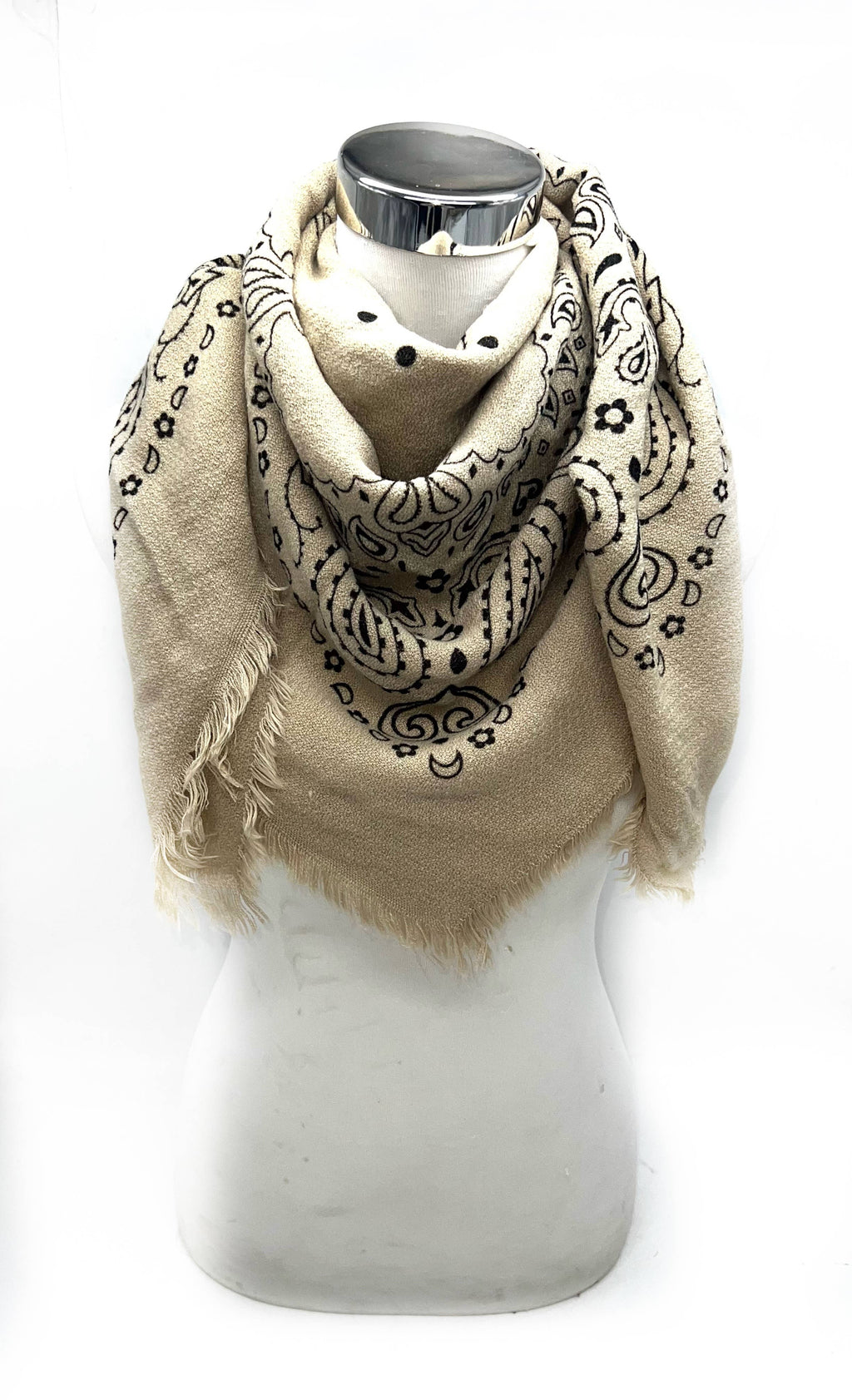 Square Paisley Wool Scarf