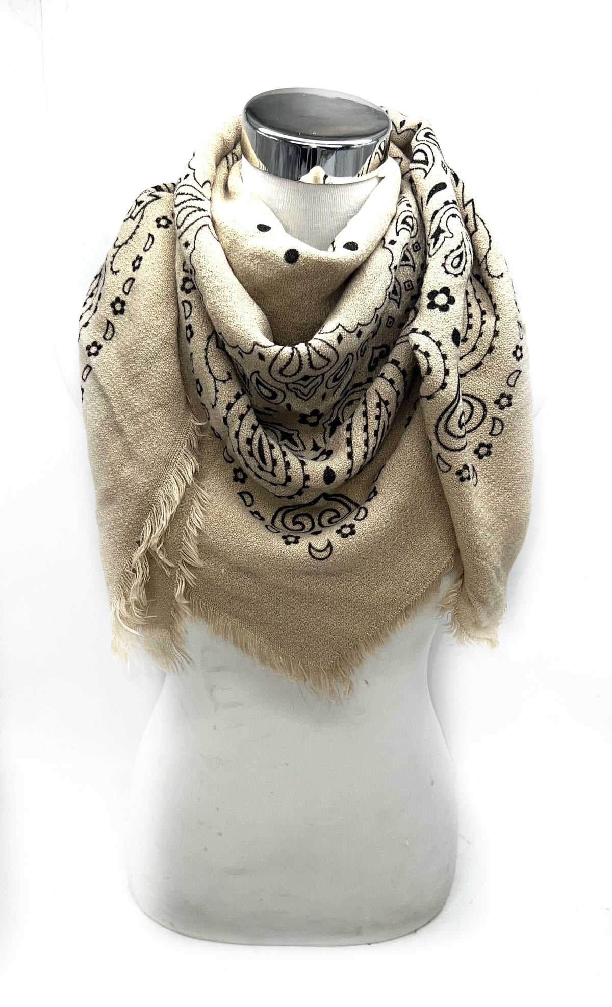 Square Paisley Wool Scarf