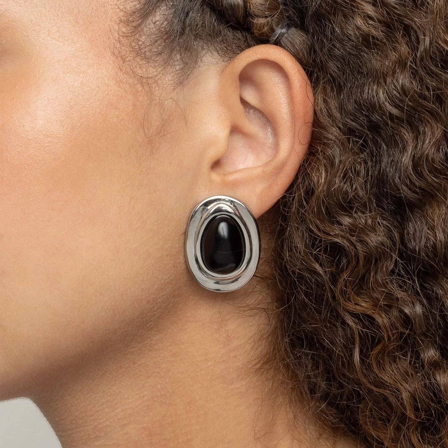 18K Gold PVD Statement Stud Earrings