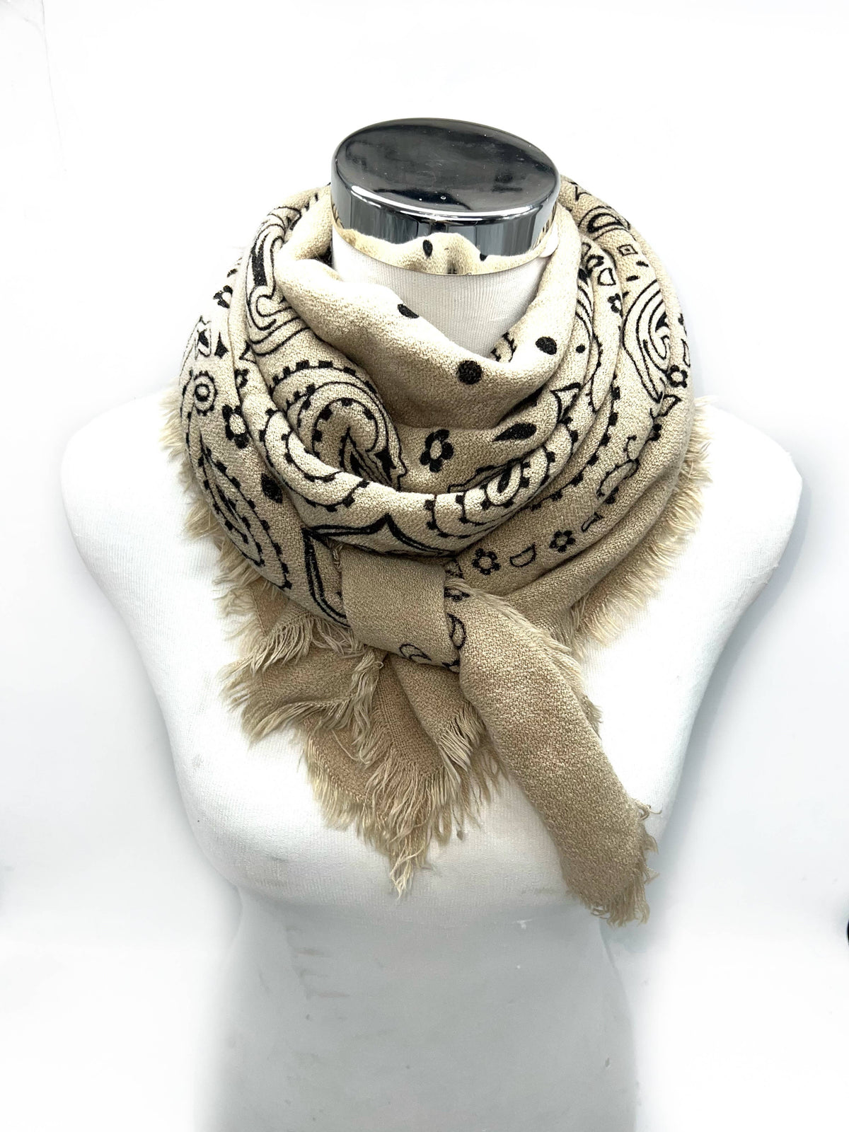 Square Paisley Wool Scarf