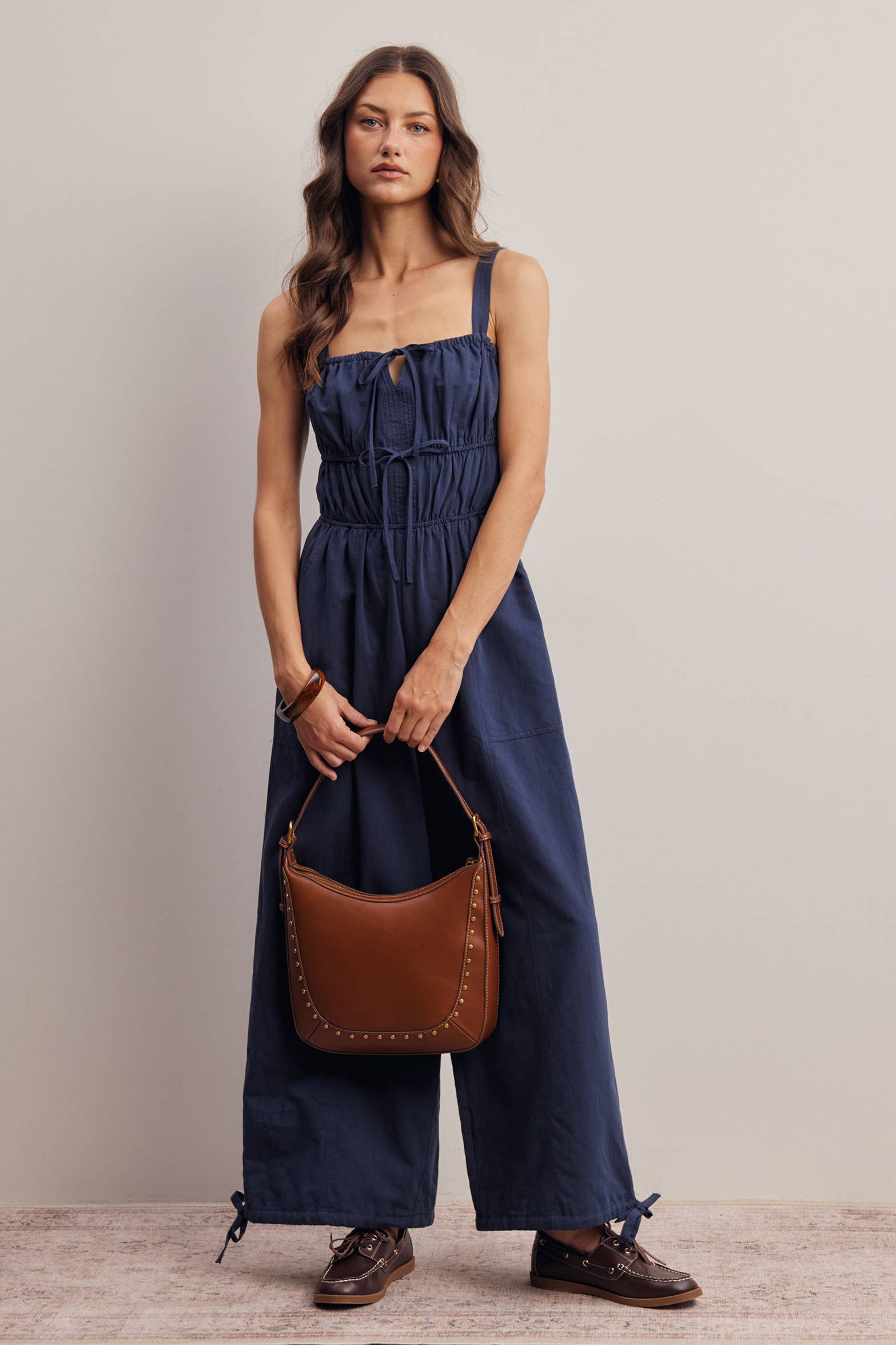 Tie-Front Wide Leg Jumpsuit FRP0005
